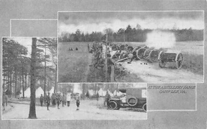 Postal de colección de 1910 del ejército de Estados Unidos de la Primera Guerra Mundial en el campo de tiro de artillería Camp Lee, VA - Imagen 1 de 2