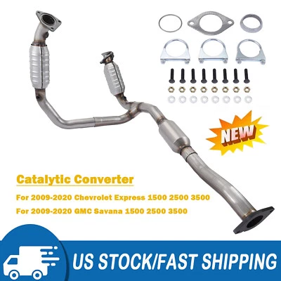 Catalytic Converter Set For 09-20 Chevrolet Express / GMC Savana 1500 2500 3500 - Image 1 of 4