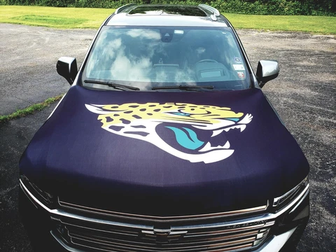 Jacksonville Jaguars Auto Hood Cover | Sports Flags | Hood Flags | NFL Flags Cover