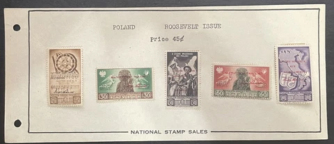 Poland Stamp Set “Roosevelt Issue” Cover