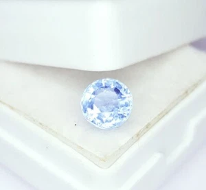 Natural Blue Sapphire 1.22 Ct Untreated Loose Certified Gemstone Round Shape Gem - Picture 1 of 9