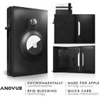 Airtag Wallet Case Genuine Leather Credit Card Holder Magnetic Air Tag Cover