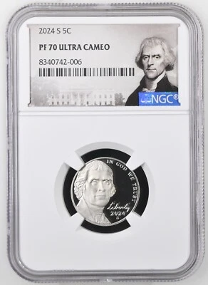 2024 S Jefferson Nickel 5C NGC PF 70 Ultra Cameo - Image 1 of 2