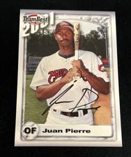 Juan Pierre 2001 Team Best Minor League Rookie On Card Auto Rockies Marlins RC