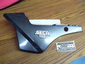 Yamaha XJ750R 750 Seca Nice Left Side Cover Dark Grey Repaint? Unbroken - Picture 1 of 9