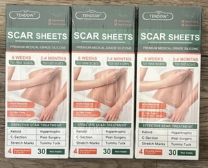 Tendow Silicone Scar Sheets 4 Reusable Sheet Each (3-PACK) Exp 4/27 - Picture 1 of 2