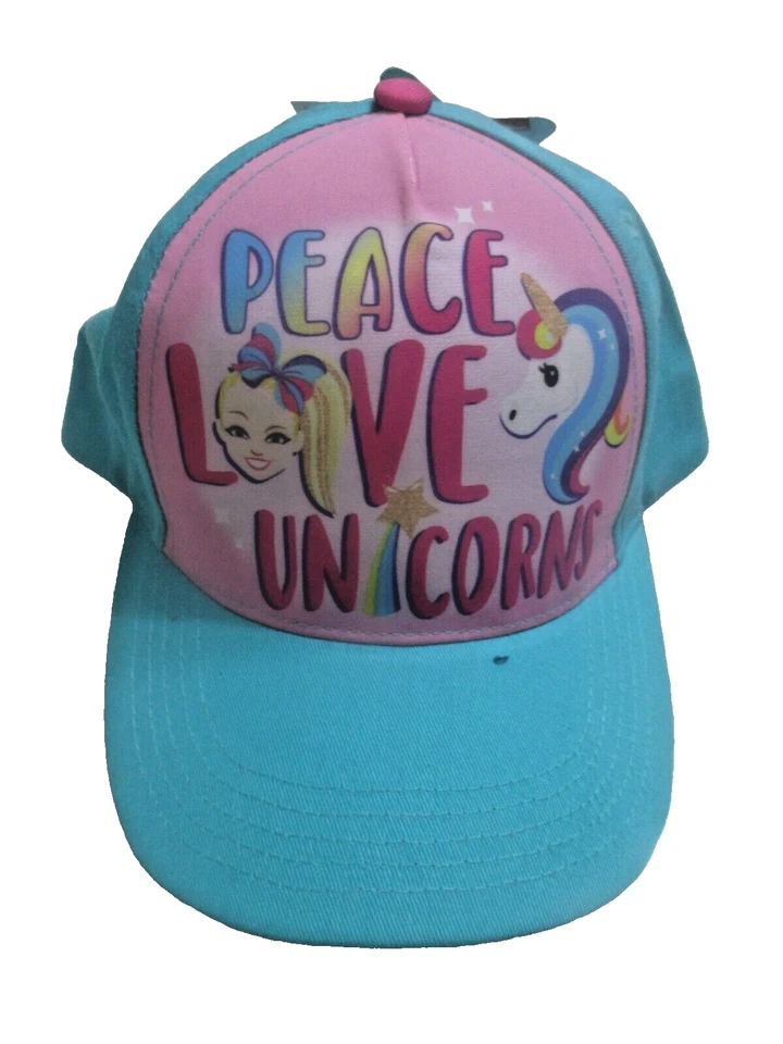 Boné de beisebol verde azul feminino licenciado JoJo Siwa Nickelodeon novo com etiquetas tamanho 54cm - Imagem 1 de 1