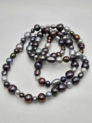 Collar Honora multicolor de perlas de agua dulce con cuentas broche de plata de ley  Foto 1 de 4