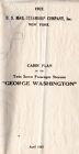 Rare 1921 U.S. Mail Line GEORGE WASHINGTON First & Second Class Deck Plan