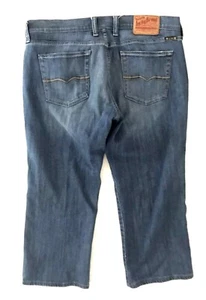 Jeans denim vita bassa Lucky Brand donna taglia 12 cropped lavaggio medio - Foto 1 di 8