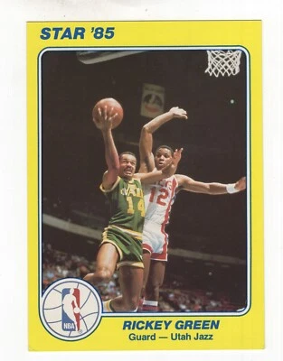 1984-85 STAR COMPANY 1985 NBA COURT KINGS 5x7 RICKEY GREEN UTAH JAZZ - Image 1 of 2