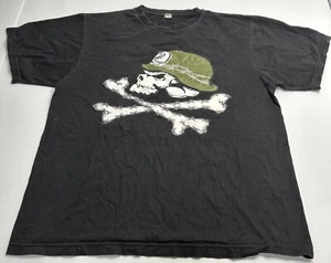 Metal Mulisha Military Skull Crossbone XL Tee Double Sided Biker T Shirt Vintage - Picture 1 of 8