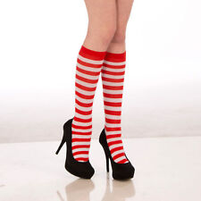 Red White Striped Knee Socks waldo wenda ELF Santa Claus Christmas Adult / Child