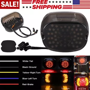 Luz trasera LED de humo señal de giro de freno para Harley Touring Softail Sportster Dyna - Imagen 1 de 14