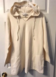 Sport Savvy Small Womens White Cotton Polyester Pullover Hoodie - Picture 1 of 7