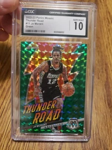 2022-23 Panini Mosaic Thunder Road #11 Ja Morant Green CGC Gem Mint 10 Pop 1 - Picture 1 of 3