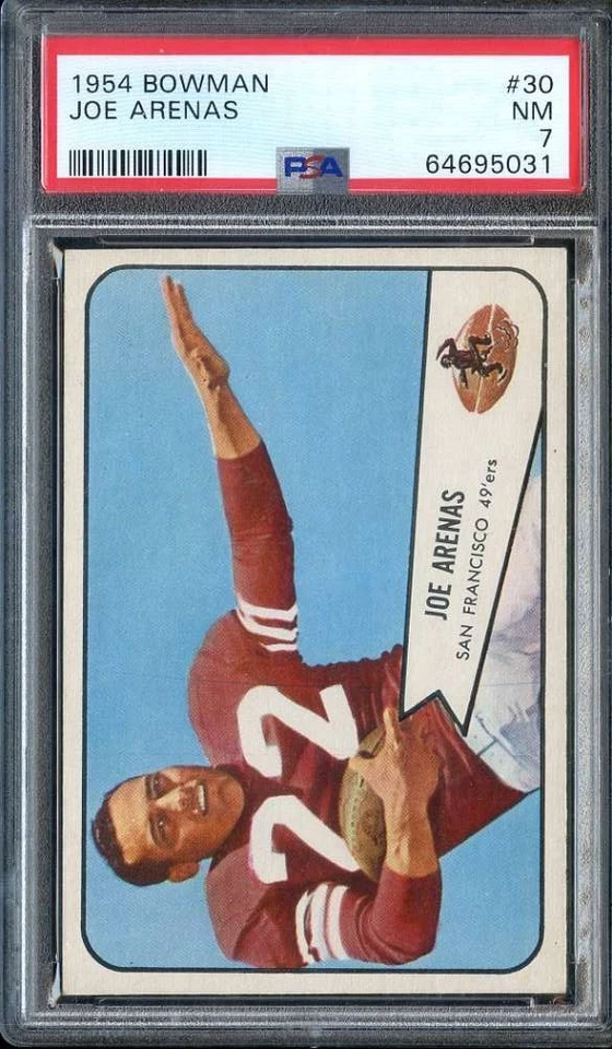 1954 Bowman #30 Joe Arenas PSA 7 49ers *DS15986 - Image 1 of 2