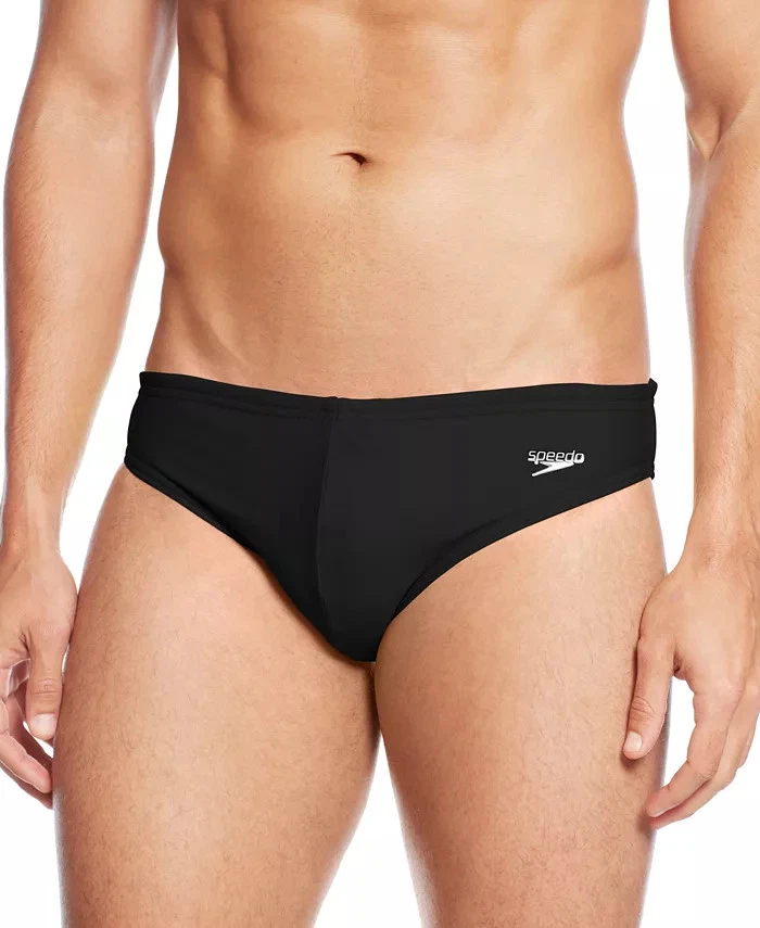 Speedo Men's Xtra Life Lycra Solar 1 Inch Brief Swimsuit Black 34