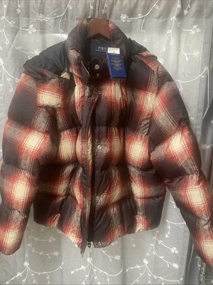 Chaqueta Polo Ralph Lauren Para Mujer Borgoña a Cuadros XXL Nueva con Etiquetas Foto 1 de 4