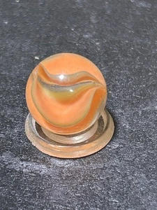 Mint Vitro Agate Salmon Color Hybrid Cat Eye Rare Combo .62” - Picture 1 of 5