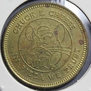 1980s Canada Chuck E Cheese In Pizza We Trust Token - Imagen 1 de 2