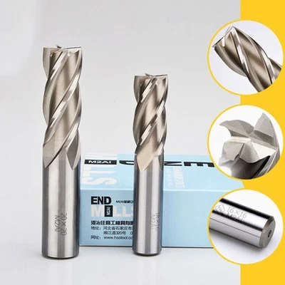 1-25mm HSS Schaftfräser End Mill 4 Flöten Bohrer CNC Router Bit Legierter Stahl - Bild 1 von 4