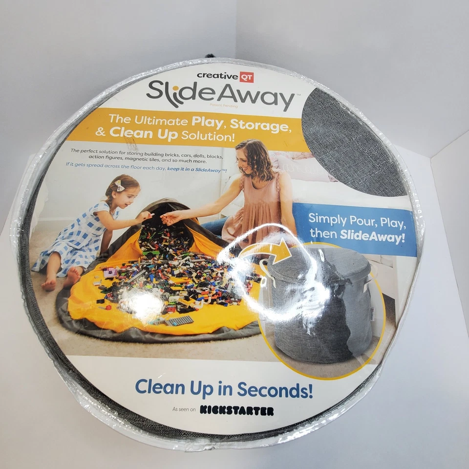 Creative QT SlideAway Toy Storage Organizer & Play Mat NIP Heather Gray - Image 1 of 4