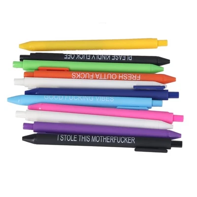 Press Ballpoint Pen Easy To Dry Colorful Shell Ballpoint Pen Set 0.5mm Tip 11Pcs - image 1 of 4