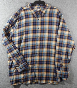 St Johns Bay Flannel Shirt Men Big Tall 5XLT Classic Fit Chest Pocket MultiPlaid - Picture 1 of 9