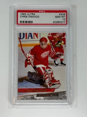 1993-94 Fleer Ultra - Chris Osgood #308 (RC) PSA 10 - Image 1 of 2