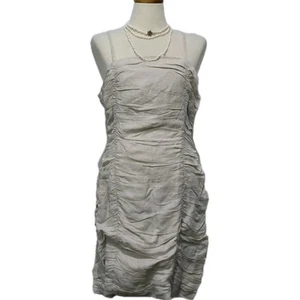 Wish The Label Natural Vale Shirred Strappy Mini Dress Women Size AU 10 (NWT) - Picture 1 of 11