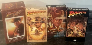 Indiana Jones Trilogy [Raiders, Temple, Crusade] VHS 3 Movie Box Set Collectors - Picture 1 of 12