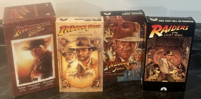 Indiana Jones Trilogy [Raiders, Temple, Crusade] VHS 3 Movie Box Set Collectors - Image 1 of 4