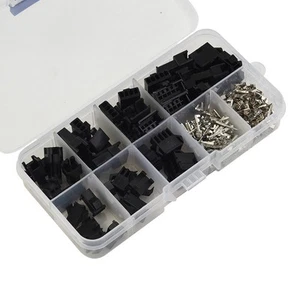 Cable Dupont-Kabelverbinder Kit JST-2.54 MM Noir Ensemble 2/3/4/5-polig Prise - Foto 1 di 12