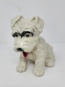 Statuina cane cucciolo terrier bianco ceramica vintage made in Japan - Foto 1 di 5