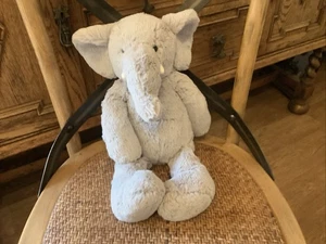 The Little White Company flauschiger grauer Elefant Stofftier Plüschtier 27 cm - Bild 1 von 3