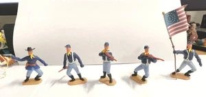 Lotto Timpo Toys 5 Soldatini Unionisti - Guerra civile america - Scala 1:32 n.5 - Foto 1 di 16