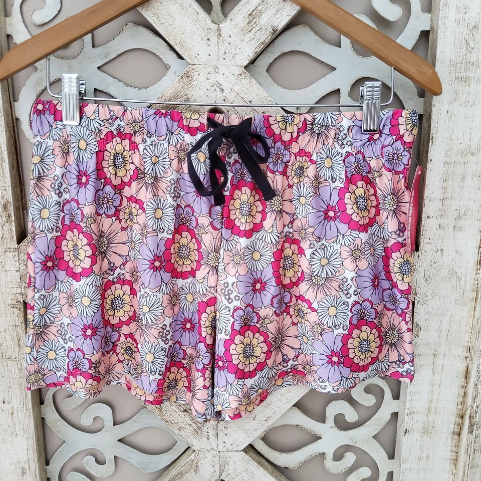 Casa de muñecas para mujer con cordón cintura elástica pijama pantalones cortos ropa para dormir floral Foto 1 de 3