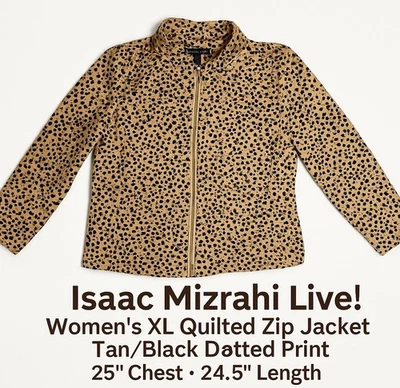 Chaqueta acolchada con cremallera Isaac Mizrahi Live XL color negro tostado abrigo ligero para mujer” Foto 1 de 4