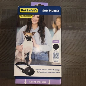 Bozal suave negro Petsafe grande 8 3/4 - 10 3/4 pulgadas alrededor [Nuevo] - Imagen 1 de 8