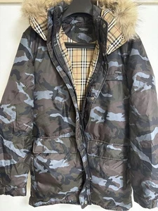 Burberry Black Label Polyester Camouflage down jacket Nova Check From Japan - Picture 1 of 24