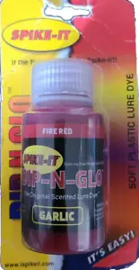 Spike It Dip-N-Glow Worm Dye Gamefish 2fl oz-Fire Red Garlic-NEW-SHIPS N 24 HRS - Picture 1 of 2