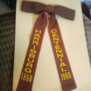 Harrisburg Centennial 1960 Clip On Tie Brown - Picture 1 of 4