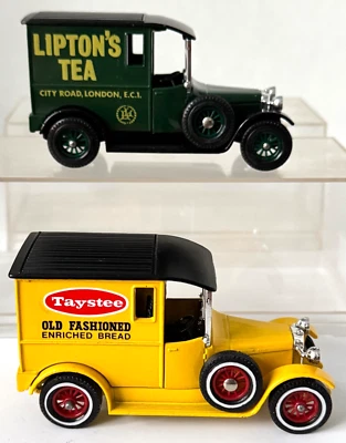 2 Matchbox Lesney England 1927 Talbot Van Taystee Bread Lipton's Tea 1978 EUC - Image 1 of 4