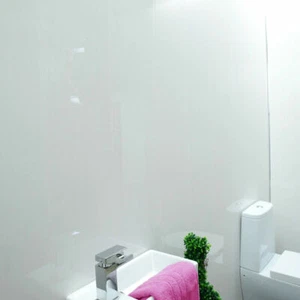 Bathroom Panel PVC Cladding for Wall Ceiling Shower Gloss White 5mm 2600mm 250mm - Picture 1 of 11