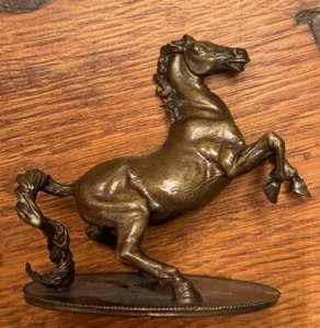 Kleines Renaissance PFERD springend, massive schwere BRONZE, sehr detailliert - Bild 1 von 23