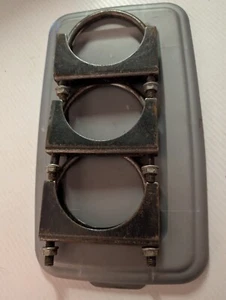 Exhaust Muffler Clamp 3 1/2" Used Lot of 3 Hardly Used Almost New - Bild 1 von 3