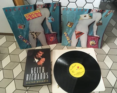 ROLLING STONES UNDERCOVER original VG VINYL LP 1983 INSERT + Keith Richards Book - Image 1 of 4