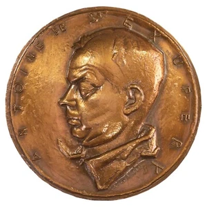 France médaille Antoine de St Exupéry 1980 par A. Galtié Monnaie de Paris bronze - Picture 1 of 3