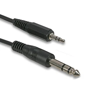 Cable de audio macho a macho de 3,5 mm estéreo a 6,35 m (1/4") enchufe conector macho a macho 15 cm a 5 m - Imagen 1 de 7